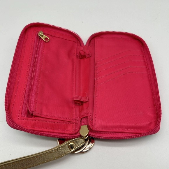 Lilly Pulitzer Tiki Palm Wristlet Colorful Floral Pattern Women's Wallet - Picture 4 of 6